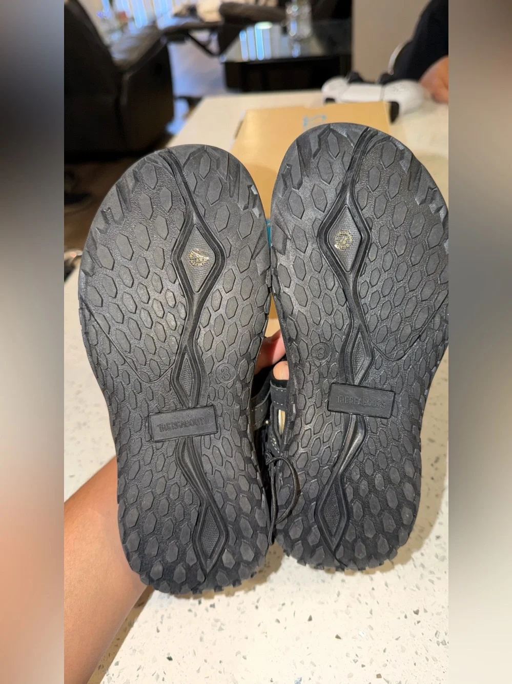 Kids Black Adjustable Outdoor Sport Sandals by There & Back